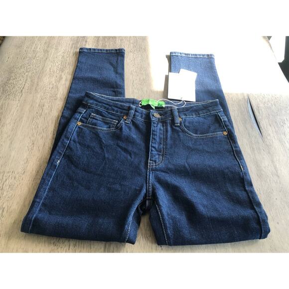 Sandrine Rose x Free People Dark Wash Mid Rise Indigo Ankle Jeans -27 - Picture 4 of 8